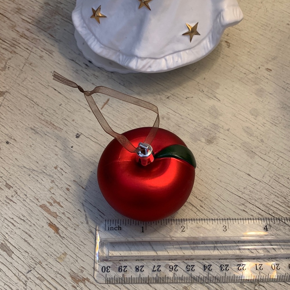 4 pc 🍎 IKEA Apple Christmas ornaments decorations holiday decor red fruit new - Picture 12 of 15